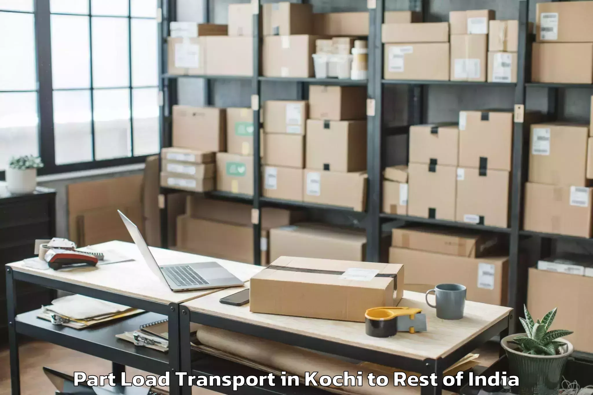 Book Kochi to Tuting Part Load Transport Online